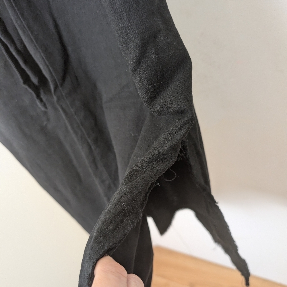 Velvet Heart Black Linen V-Neck Belted Midi Dress Size Small - Picture 6 of 7
